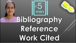 Bibliography vs Reference vs Work Cited Research  Important [upl. by Nordgren246]