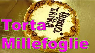 Torta Millefoglie per Festa di Compleanno Bambino o Comunione  Pasta Sfoglia Crema [upl. by Saleme]