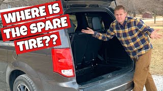 How To Remove Spare Tire From Chrysler Town and Country  Dodge Caravan [upl. by Mima]