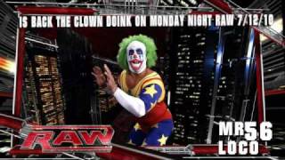 WWE RAW 71210  The Clown Doink Return in raw [upl. by Attenra]