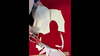 Cotton fleece waistcoat cutting method [upl. by Knoll]