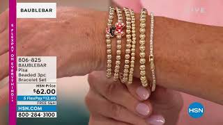 BAUBLEBAR Pisa Goldtone Beaded 3pc Stretch Bracelet Set [upl. by Takken]