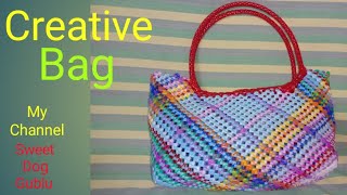 creative PBC Bag creative itemplastic glossary shopping bag ladies baghomemade bag [upl. by Asilenna73]