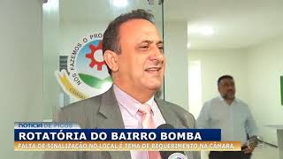 Na rotatória do bairro Bomba falta de sinalização no local é tema de requerimento na Câmara [upl. by Dorella]