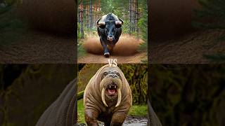 Black bull vs wild animals leopard bear ram fox hyena blackbull blackcow wildanimals [upl. by Pepillo]