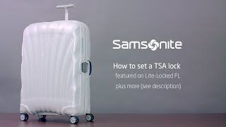 Samsonite LiteLocked FL  How to set the TSA Lock code [upl. by Aralk]