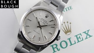 Rolex Oyster Perpetual AirKing Precision Ref 14000M quotFull Setquot steel wristwatch sold in 2002 [upl. by Emmaline]