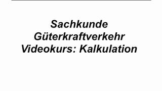 Fachkunde Prüfungsthema Fahrzeugkalkulation [upl. by Asnerek]