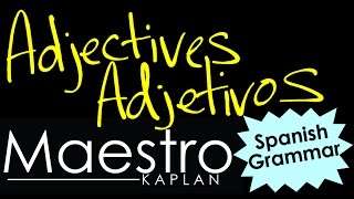 SPANISH ADJECTIVES  ADJETIVOS Where When and How to use Them in Spanish [upl. by Fenelia]