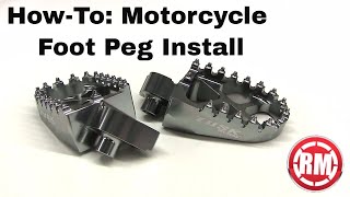 Tusk Motorcycle Billet Aluminum Foot Peg Installation [upl. by Odille]