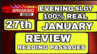 27 January ielts exam review listening and reading overview  27 January ielts exam answers  Review [upl. by Skippie]