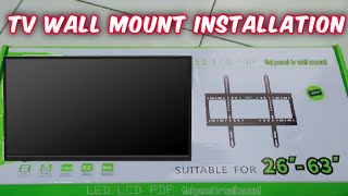 How To Install LED LCD PDP TV Wall Mount Bracket 26quot 63quot Tutorial  DIY [upl. by Ebbie990]