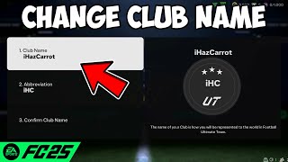 How To Change Your Club Name On FC 25 Ultimate Team [upl. by Rubenstein410]