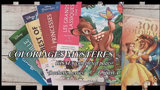 Coloriages mysteres DISNEY completed pages hachette heroes part1 [upl. by Dawkins]