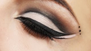 Dramatic Cat Eye Tutorial  with Optional Halloween Makeup [upl. by Elsi514]