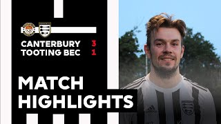 Match Highlights Canterbury City v Tooting Bec [upl. by Dari497]