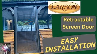 Larson Brisa Retractable Screen Door Complete Install How To how diy howto [upl. by Ik35]