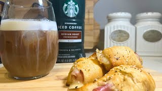 STARBUCKS INSPIRED ICED COFFEE AND SANDWICH AT HOME  AVE YOUR COINS [upl. by Joerg918]