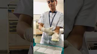 Sterile Gloving Nursing Technique  Donning Sterile glovesnursing gnm [upl. by Nahbois]