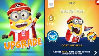 Minion Rush Soccer Fan Upgrade Level 5 Agent Prize Pod Rewards Claim in minions game gameplay [upl. by Lalat761]