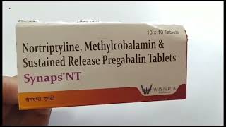 Synaps NT Tablet  Nortriptyline Methylcobalamin amp Sustained Release Pregabalin Tablets  Synaps NT [upl. by Linders]