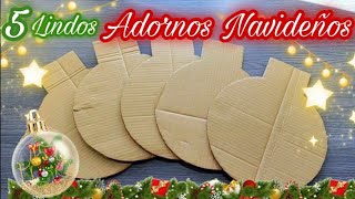 MANUALIDADES NAVIDEÑAS 🎄 IDEAS PARA DECORAR LA PUERTA O EL ÁRBOL  DIY CHRISTMAS  IDEAS CON CARTÓN [upl. by Nelyak]