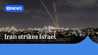 Iran launches around 200 ballistic missiles towards Israel  ABC News [upl. by Anaet]