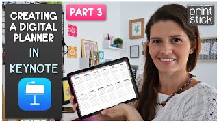 How to Make your Own Digital Planner on iPad  KEYNOTE Editable Planner DIY Template 2021  Part 3 [upl. by Norean]