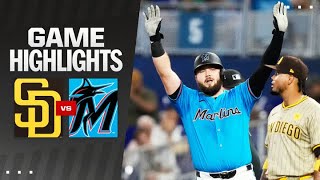 Padres vs Marlins Game Highlights 81124  MLB Highlights [upl. by Chrisy]