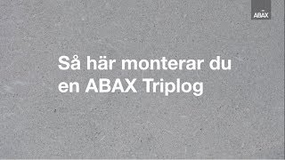 Såhär monterar du ABAX Triplog [upl. by Eelir]