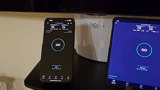 WiFi 7 using Eero Max 7 testing speeds on OnePlus Open vs iPhone 15 Pro Max [upl. by Oina]