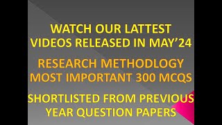 NMIMS  RESEARCH METHODOLOGY  SAMPLE MCQs  ANSWERS OF PART 1 [upl. by Favata688]