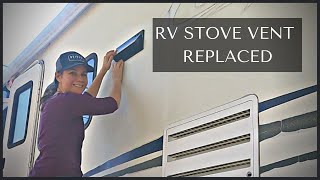 How To Replace RV Stove Vent  RV Range Hood Vent  RV Exterior Vent [upl. by Vasilek677]