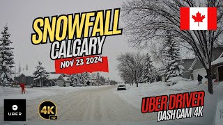 SnowFall in Calgary AB Canada 4K Nov 23 2024  Neighborhood Cleaning Up All the Snow SOMERSET SW [upl. by Lirrehs]