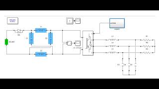 Zsource inverter SVPWM modulation MATLAB simulation early conduction delayed shutdown [upl. by Gnuhp]