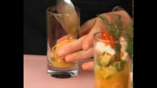 Recette de verrine saumon et avocat au fromage de chèvre Soignon [upl. by Oba]