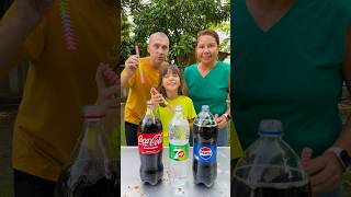 Pepsi 7up CocaCola VS Mentos shorts GamGam Family [upl. by Hgieleak]