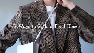 7 Ways to Style a Plaid Blazer [upl. by Saval740]