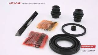 0475GAR REAR BRAKE CALIPER REPAIR KIT FOR CITROEN [upl. by Hakkeber]