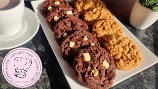 🍪2 RECETTE DE COOKIES CACAHUÈTES🥜 amp CHOCOLAT🍫 SANS ŒUFS [upl. by Atinor745]