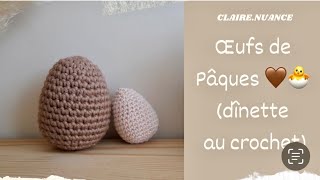 Mon premier amigurumi  un œuf de Pâques au crochet pour la déco ou pour la dînette des enfants [upl. by Lacym]