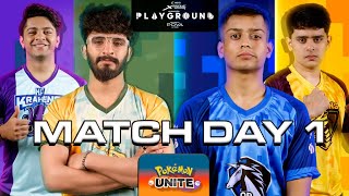 Playground 3 Game Day 1  Pokemon Unite  CarryMinati Elvish Yadav Techno Gamerz Mortal [upl. by Ellek]