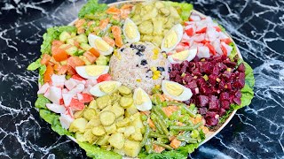 SALADE COMPOSÉE 🥗 L’entrée ou plat parfait pour se rafraîchir en été☀️ Deli Cuisine [upl. by Nicholle865]