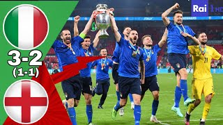 Riassunto Italia 3  2 Inghilterra  La finale Euro 2020  HD Commento Italiano [upl. by Rukna954]