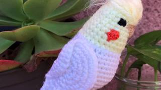 CACATUA NINFA AMIGURUMI A CROCHET PASO A PASO PERIQUIO AMIGURUMI PASO A PASO [upl. by Terrena]