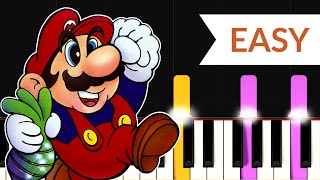 Overworld Theme  Super Mario Bros 2 EASY Piano Tutorial [upl. by Saideman]