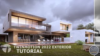 TWINMOTION 2022  Exterior Render Remake  Path Tracing  Tutorial  Step By Step [upl. by Enrika]