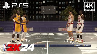 BLACKTOP  Shaq amp AD 2V2 Olajuwon amp Yao Ming  Lakers vs Rockets [upl. by Stutsman]