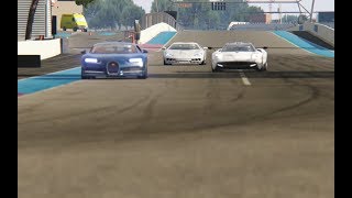 Lamborghini Centenario vs Pagani Huayara vs Bugatti Chiron at Circuit Paul Rocard [upl. by Adnirod635]