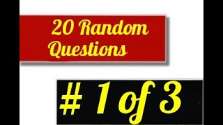 RE 20 Questions  1 [upl. by Bonny]